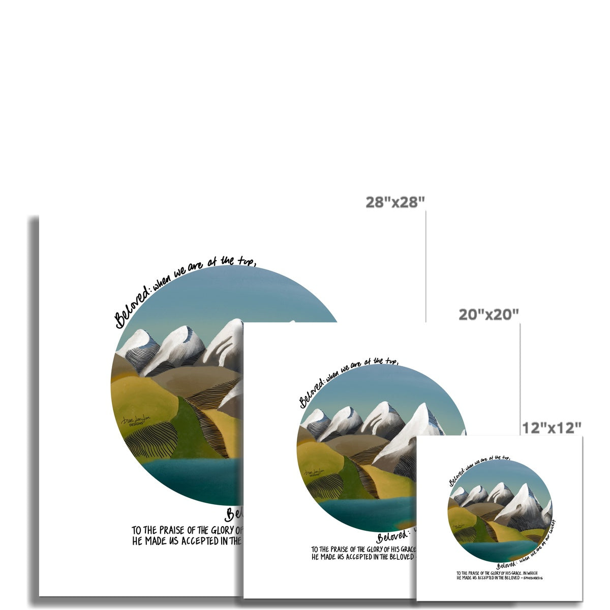 Mount Hermon (Alternate) - Beloved Ephesians 1:6 | Premium Fine Art Print