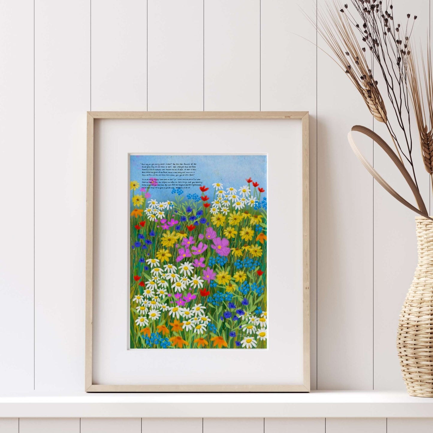 Wild flowers - Matthew 6:33 | Fine Art Print