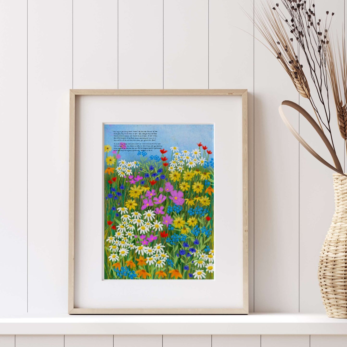 Wild flowers- Matthew 6:33 Fine Art Print