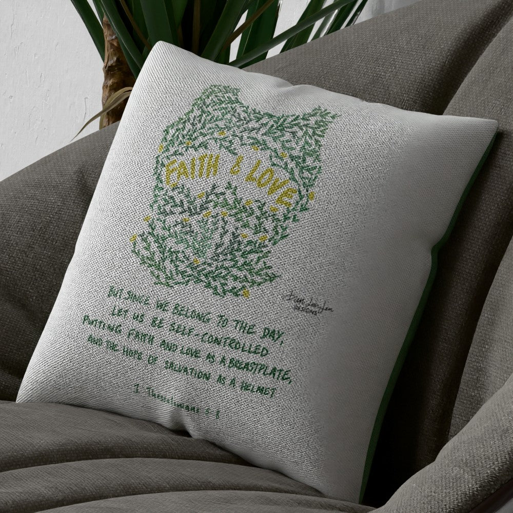 Faith and love Breast plate Cushion
