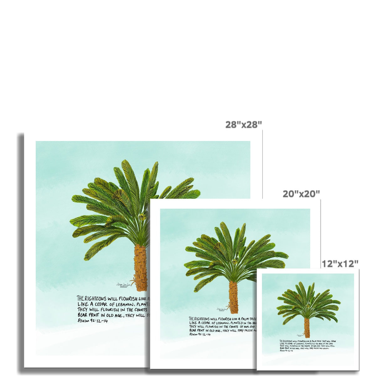 Palm Tree - Psalm 92:12 | Fine Art Print