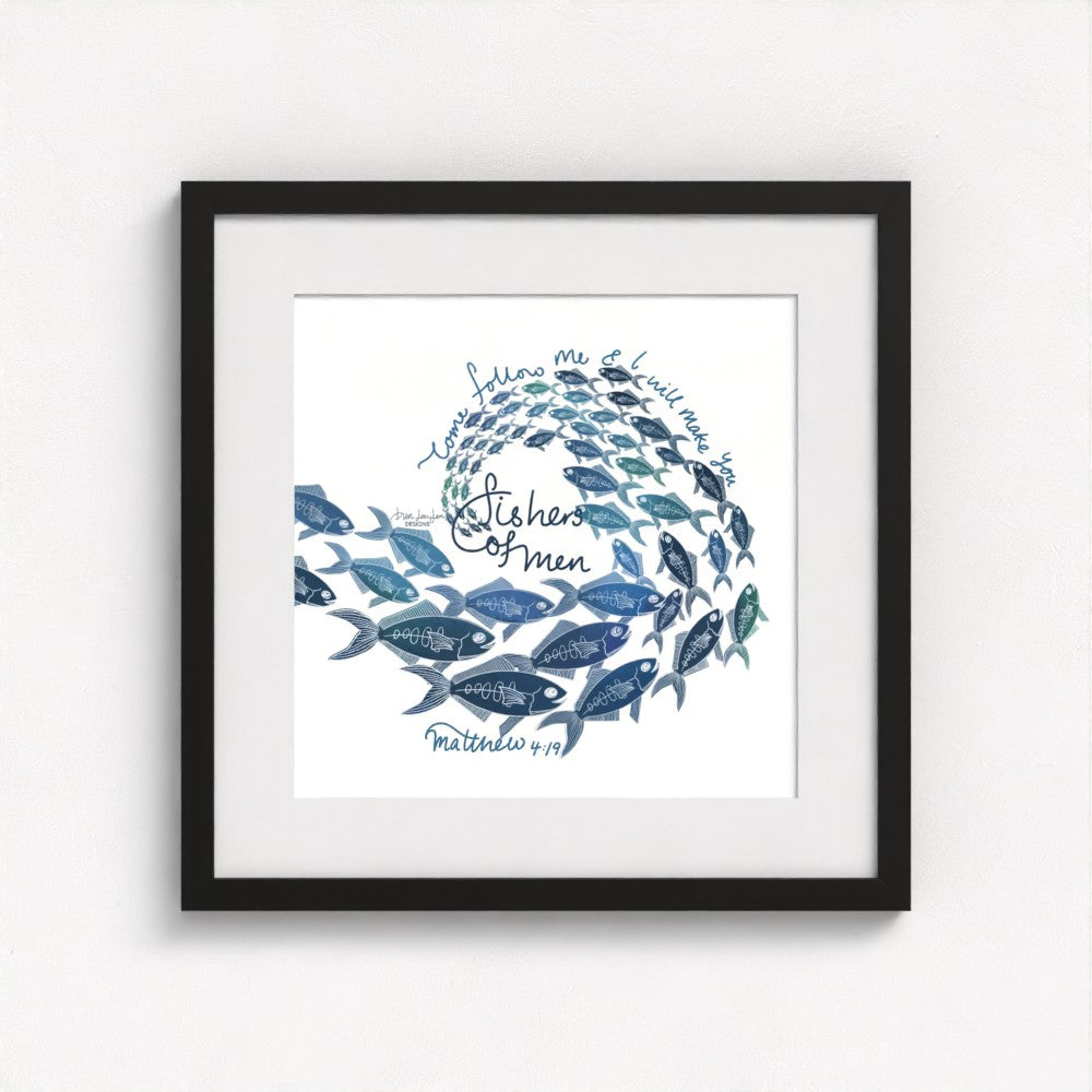 Fishers of Men - Matthew 4:19 | Framed Art Print
