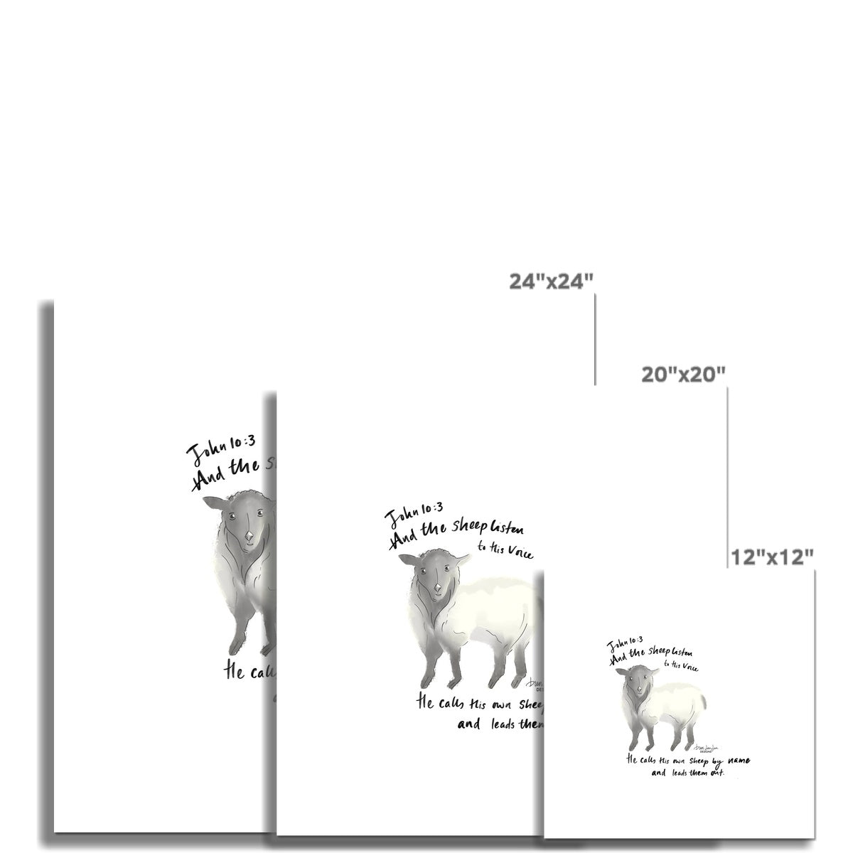 He Calls His Own Sheep by Name - John 10:3 | Fine Art Print