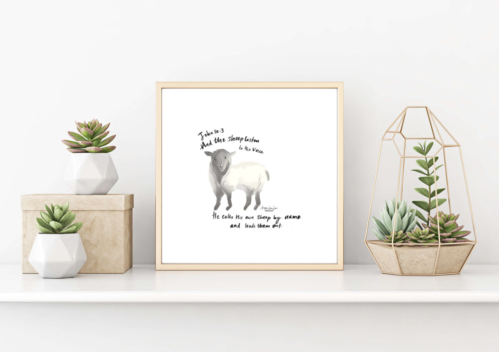 He Calls His Own Sheep by Name - John 10:3 | Fine Art Print