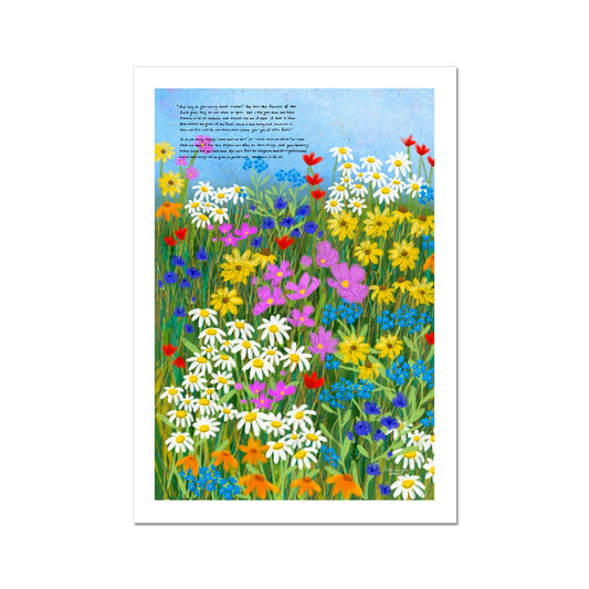 Wild flowers- Matthew 6:33 Fine Art Print