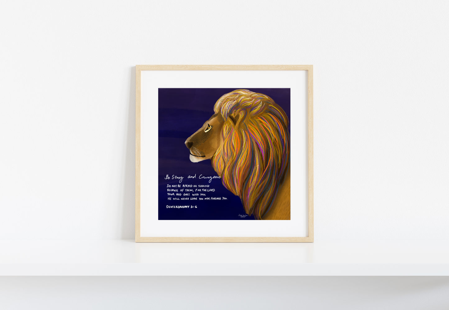 Lion of Judah - Deuteronomy 31:6 | Premium Fine Art Print