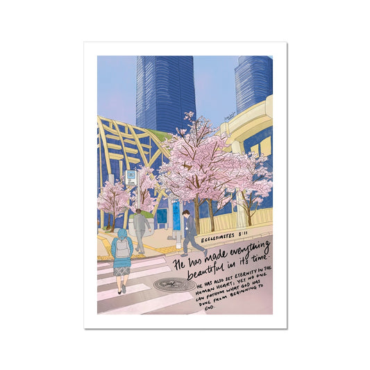 Cherry blossoms- Ecclesiastes 3:11 Fine Art Print