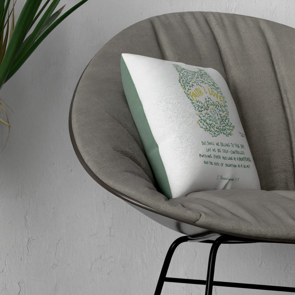 Faith and love Breast plate Cushion