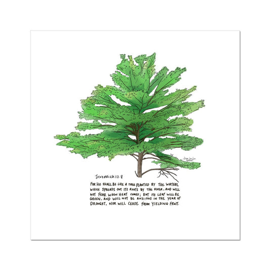 Planted by Living Waters - Jeremiah 17:8 | Premium Fine Art Print