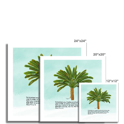 Palm Tree - Psalm 92:12 | Fine Art Print
