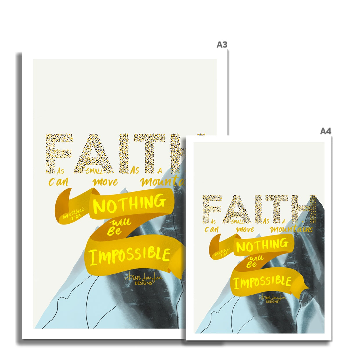 Faith can Move Mountains - Matthew 17:20 | Fine Art Print