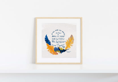 Covered by His Wings - Psalm 91 | Fine Art Print